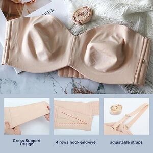 Seamless Nude Strapless Bra 38C